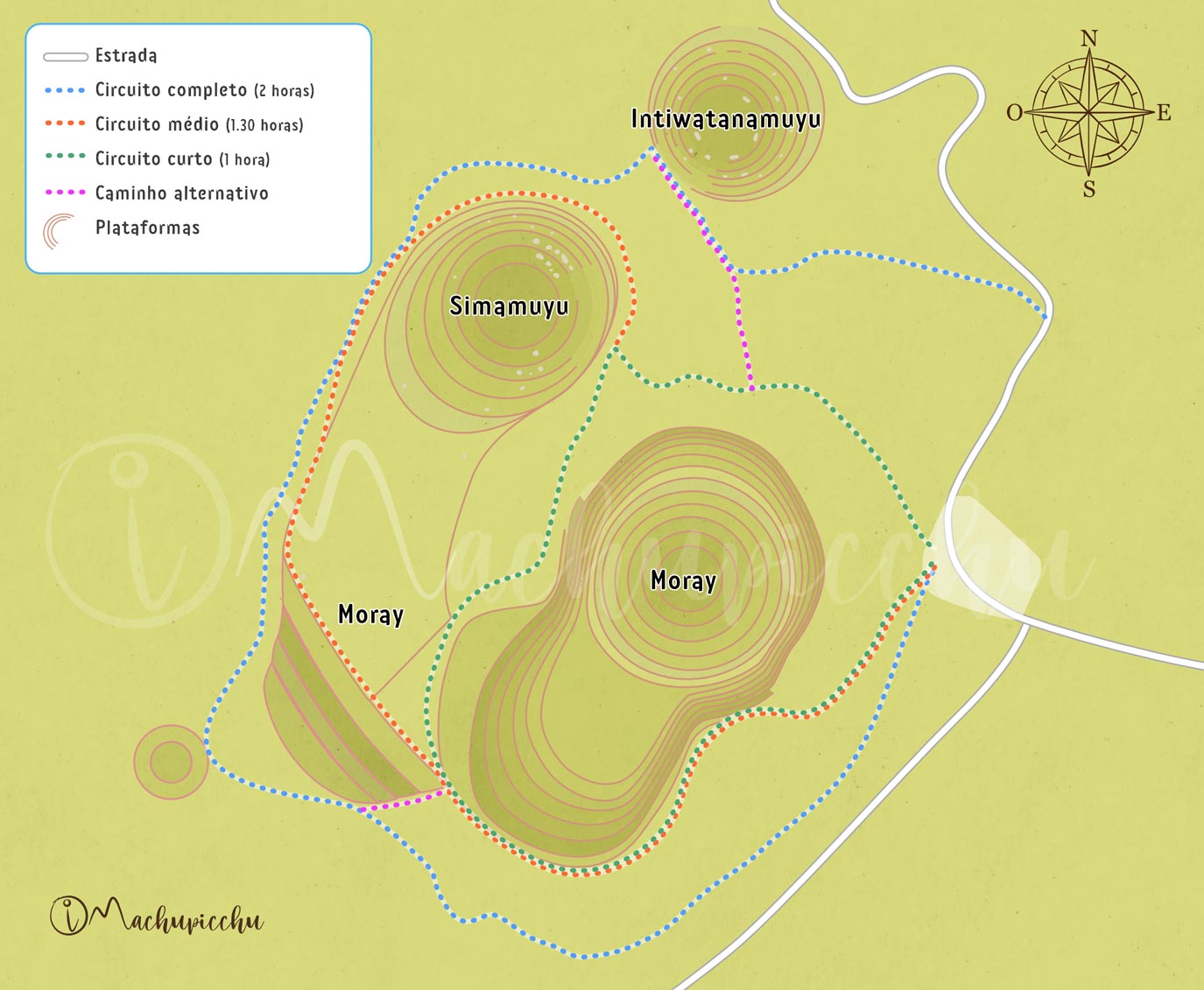 Mapa de rota de Moray