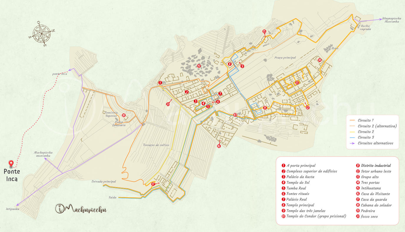 Mapa ponte inca