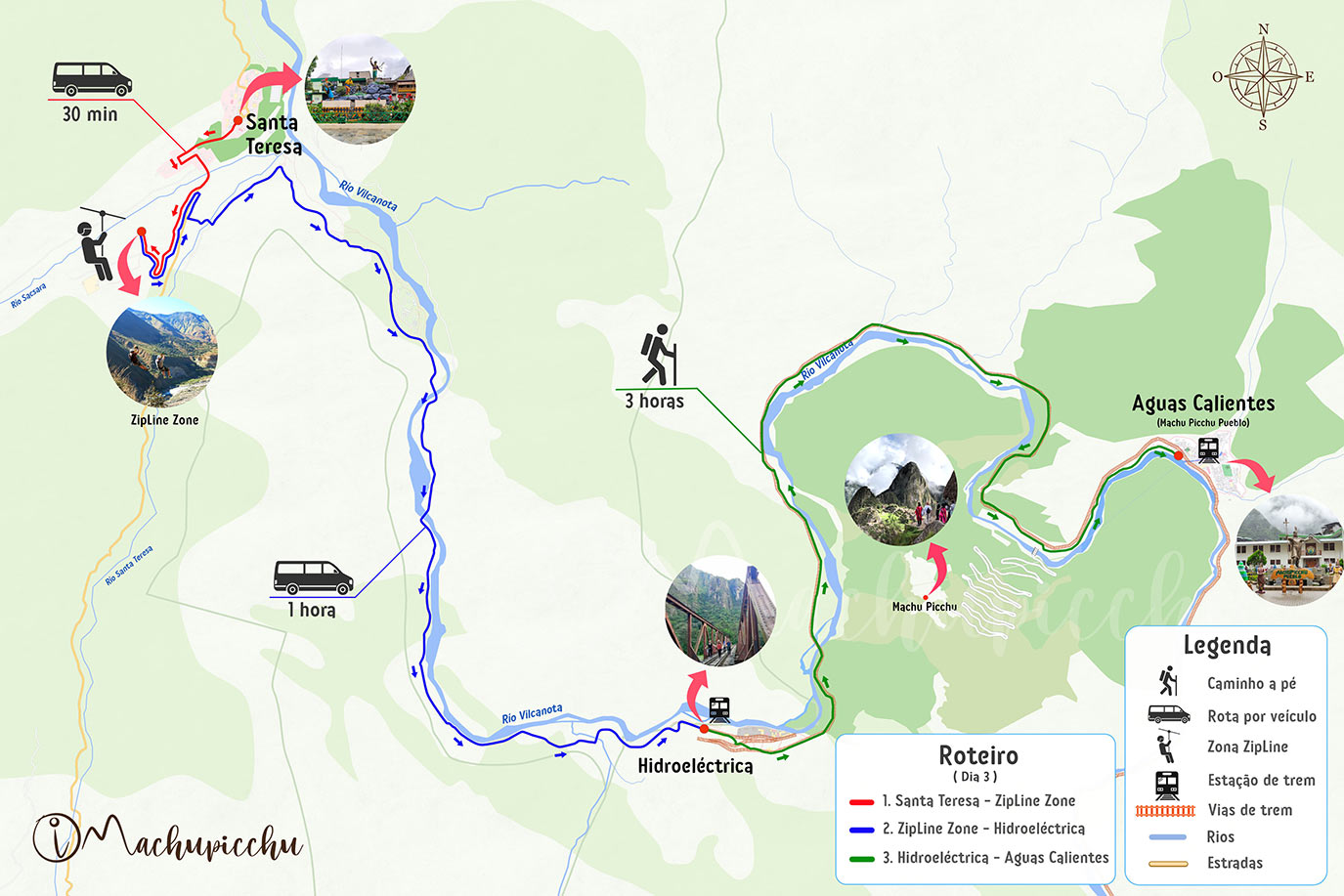 Mapa Inca Jungle día 3