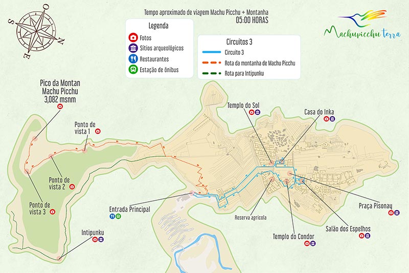 Circuito 3 em Machu Picchu + Montanha